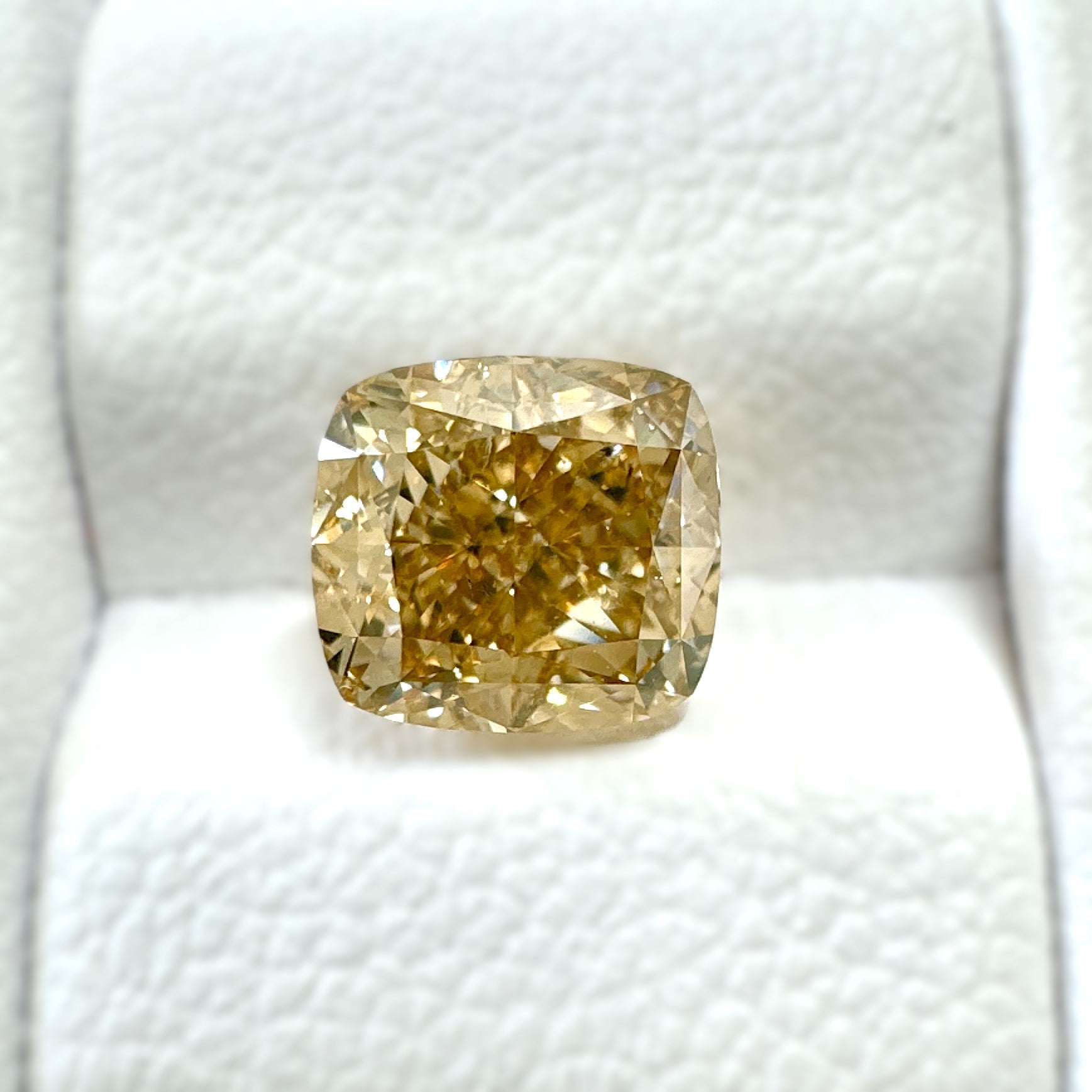 Fancy Brownish Orangey-Yellow Diamond 1.537ct Cushion SI1