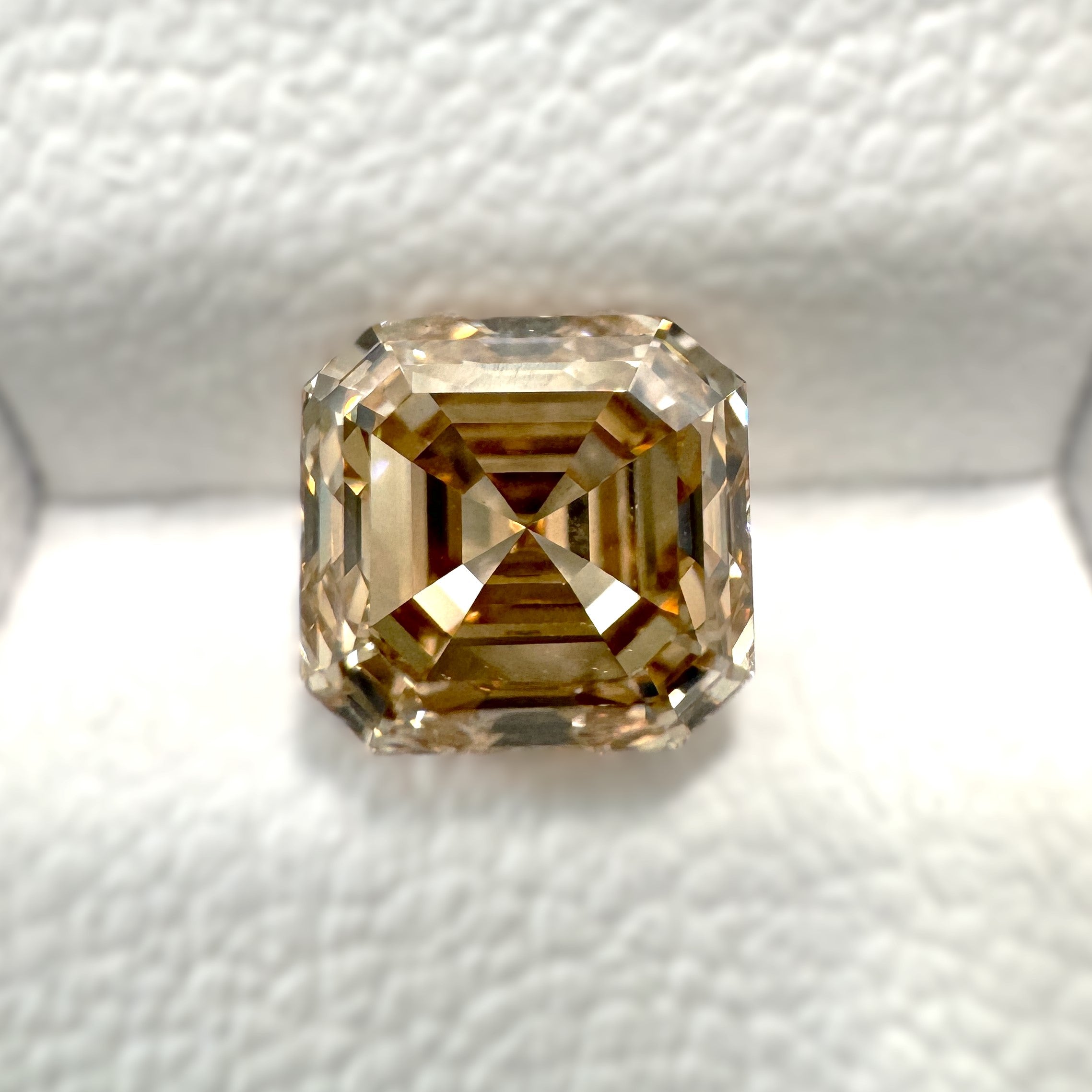 Champagne Diamond 1.24ct Asscher Cut VS1