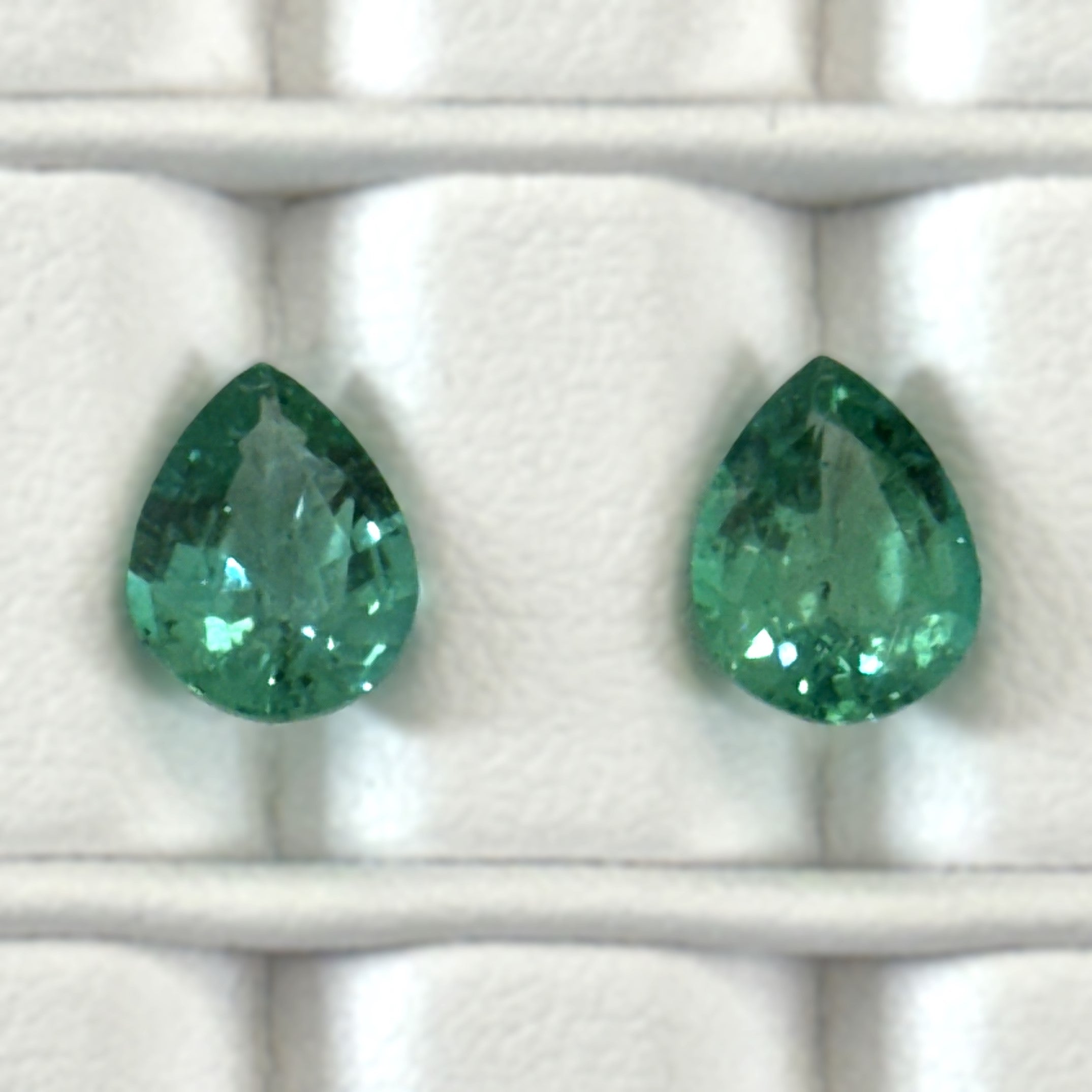 Emerald 2.63ct Pear Pair 2 =