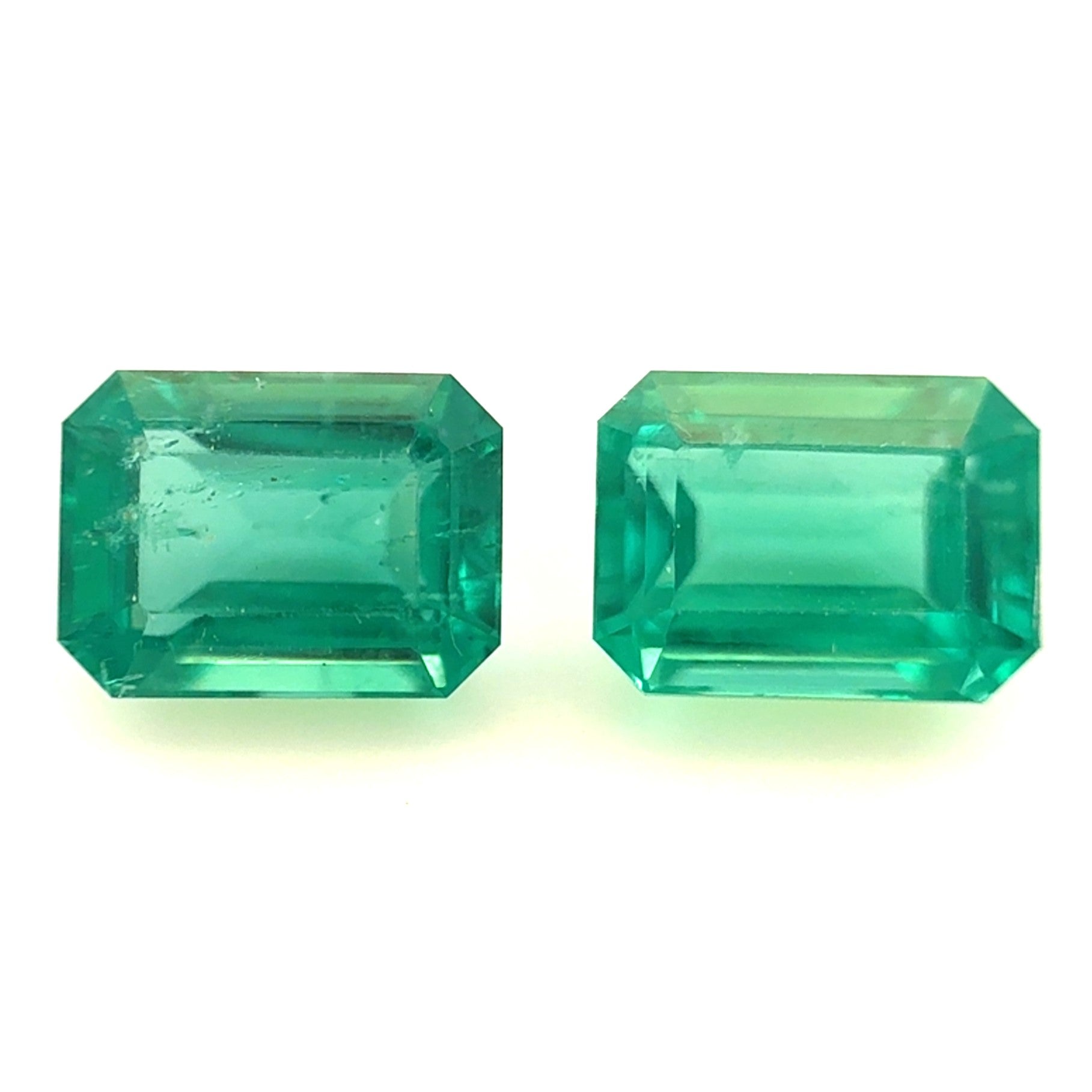 Emerald 1.98ct Emerald Cut Pair 2 =