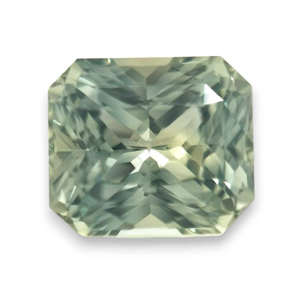Green Sapphire 1.67ct Radiant