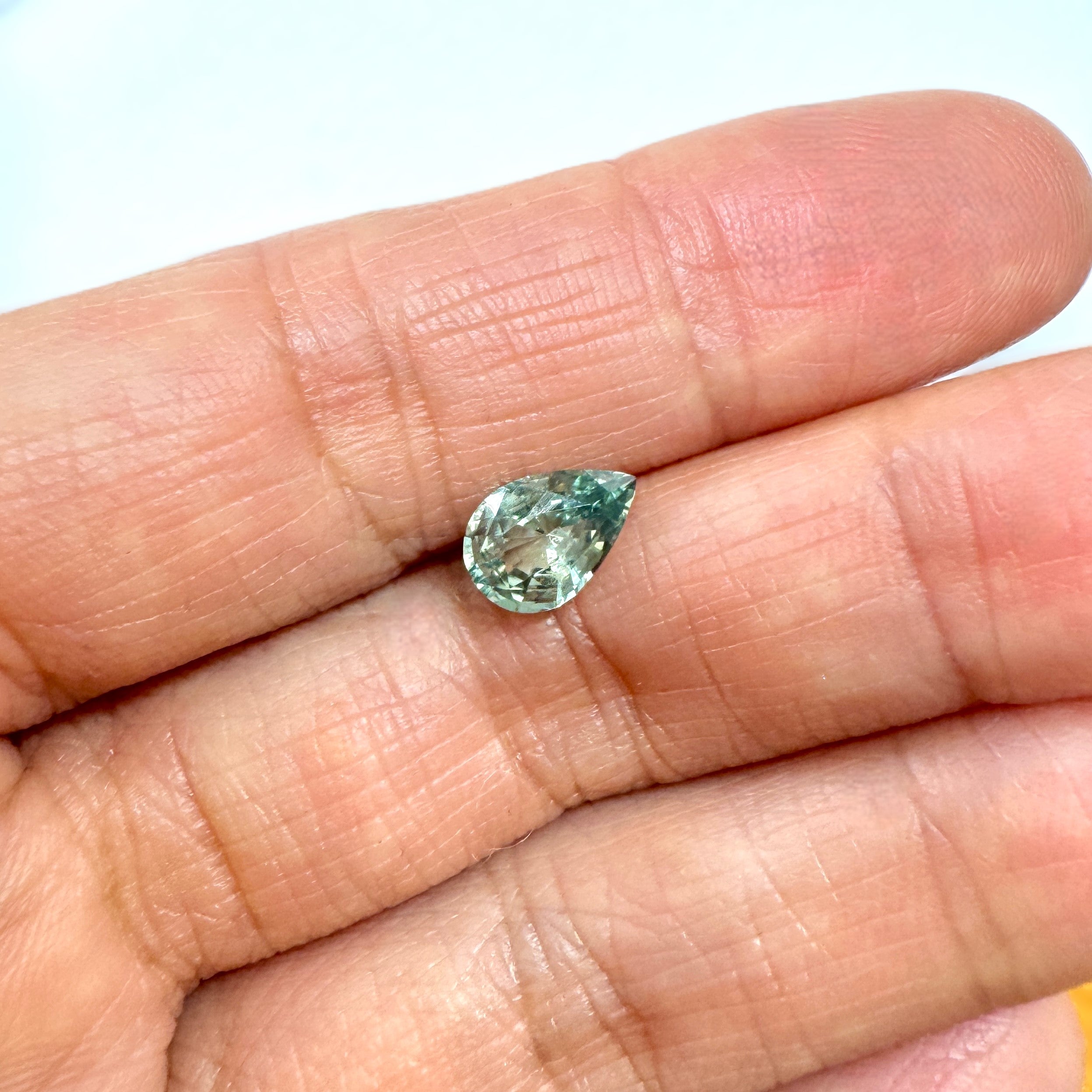 Green Sapphire 1.68ct Pear