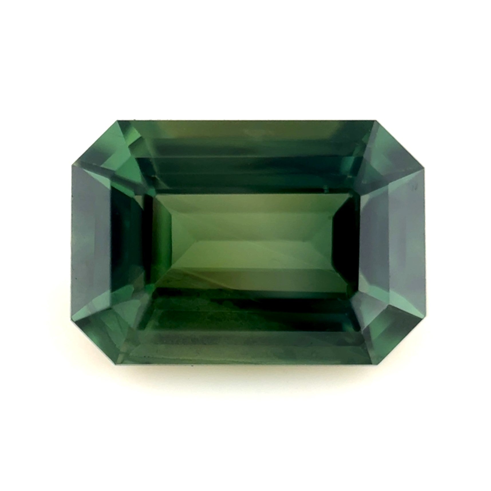 Green Sapphire 1.58ct Octagonal