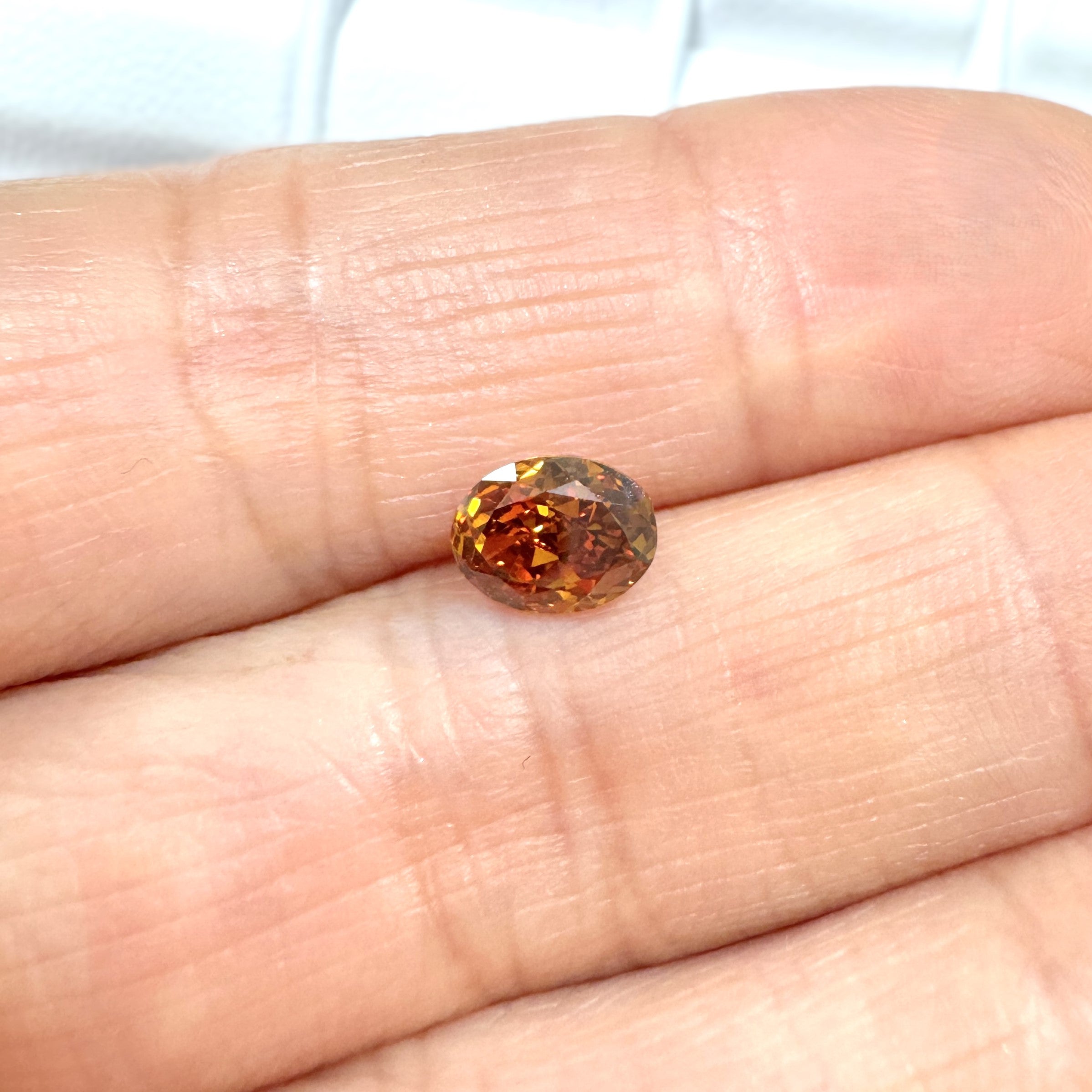 Fancy Deep Orange-Brown Diamond 1.029ct Oval SI1