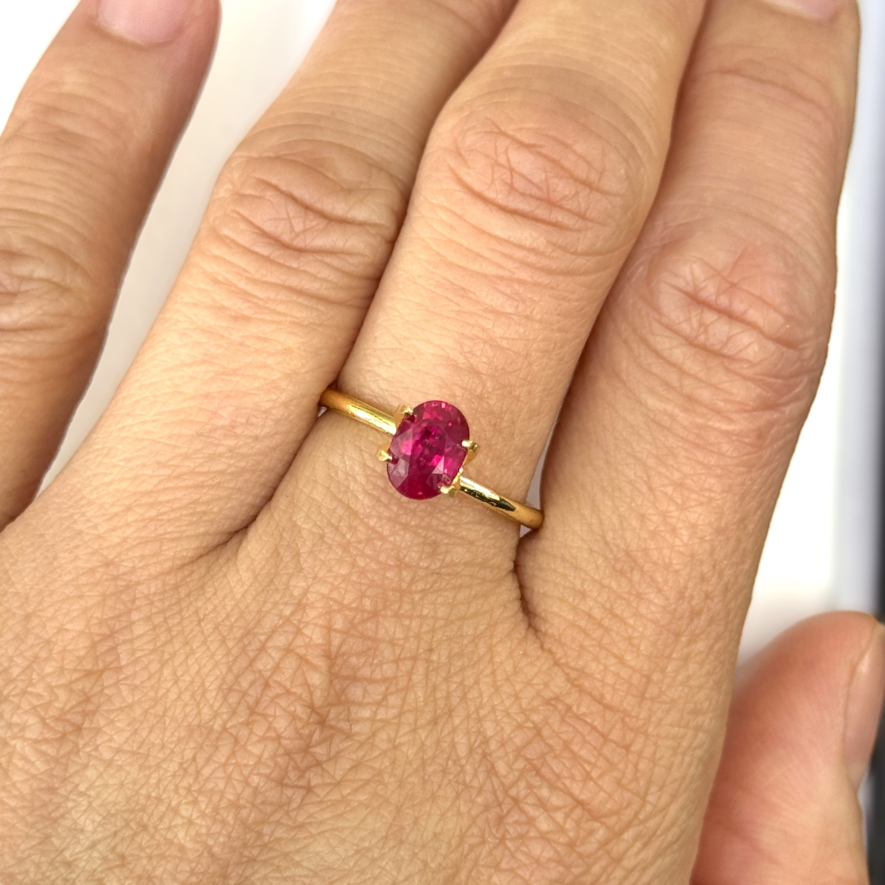 Ruby 1.22ct Oval