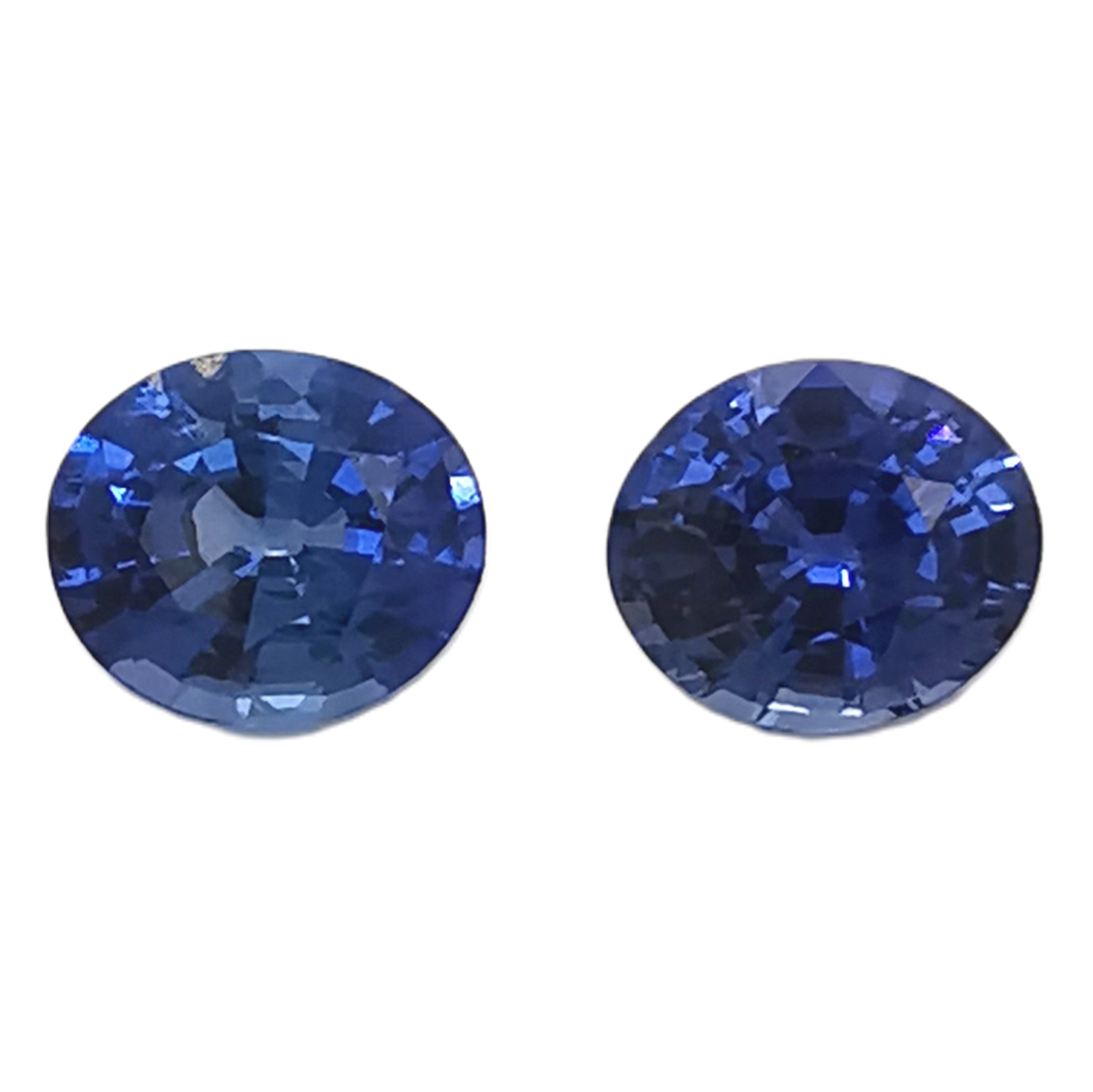 Blue Sapphire 5.36ct Oval Pair 2 =