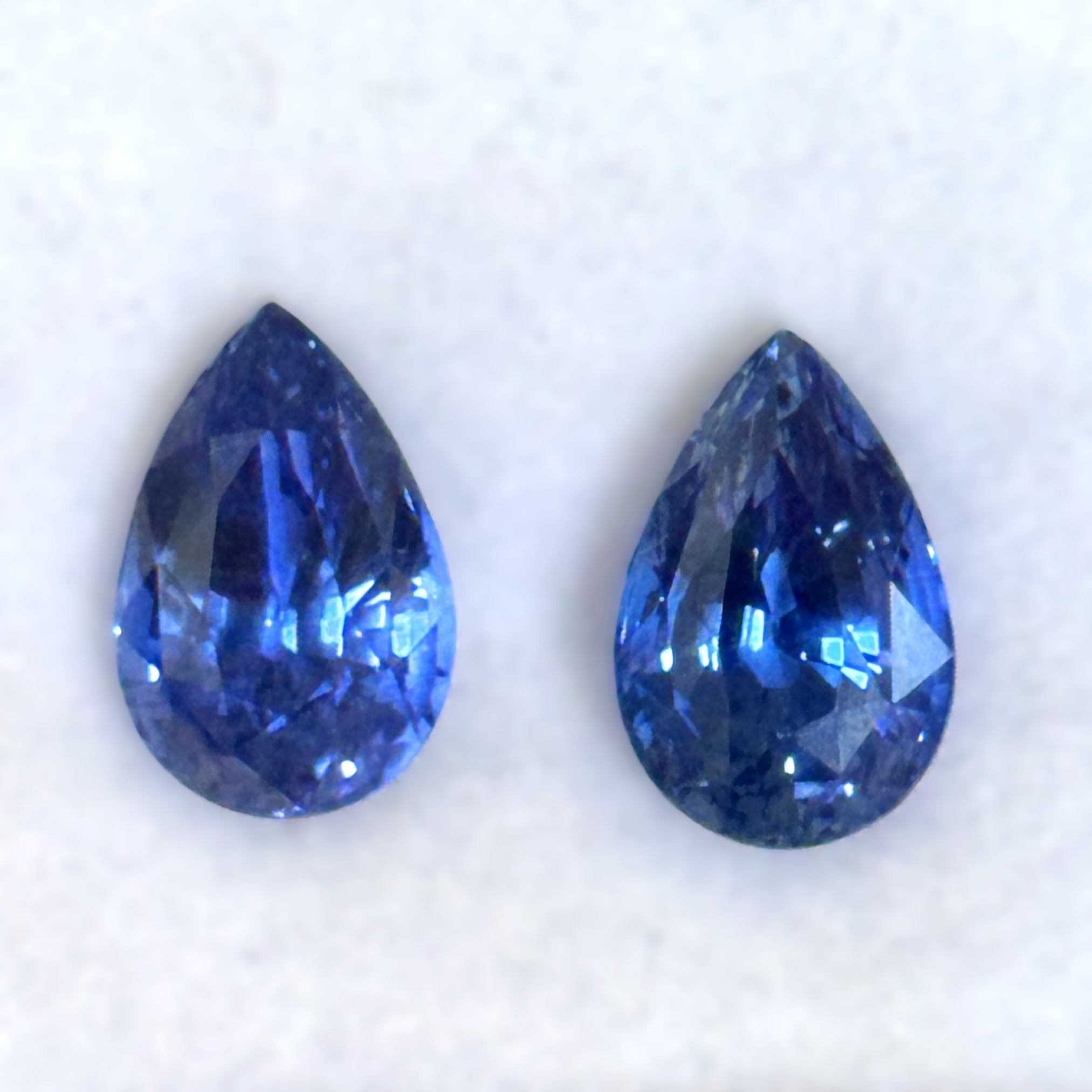 Blue Sapphire 12.06ct Pear Pair 2 =