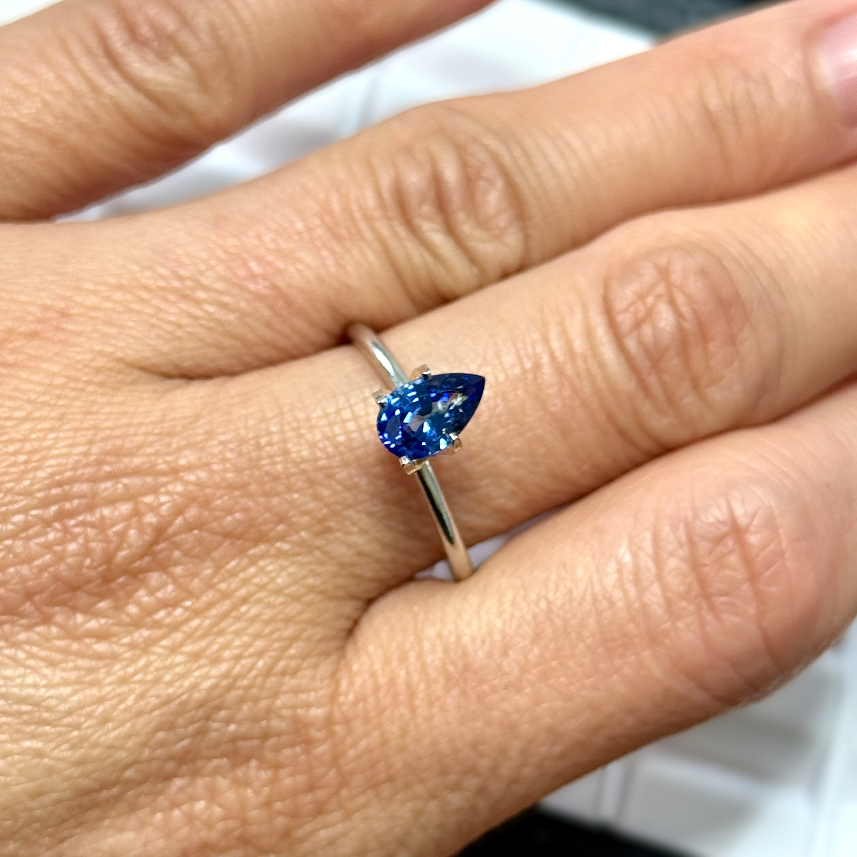 Blue Sapphire 1.07ct Pear