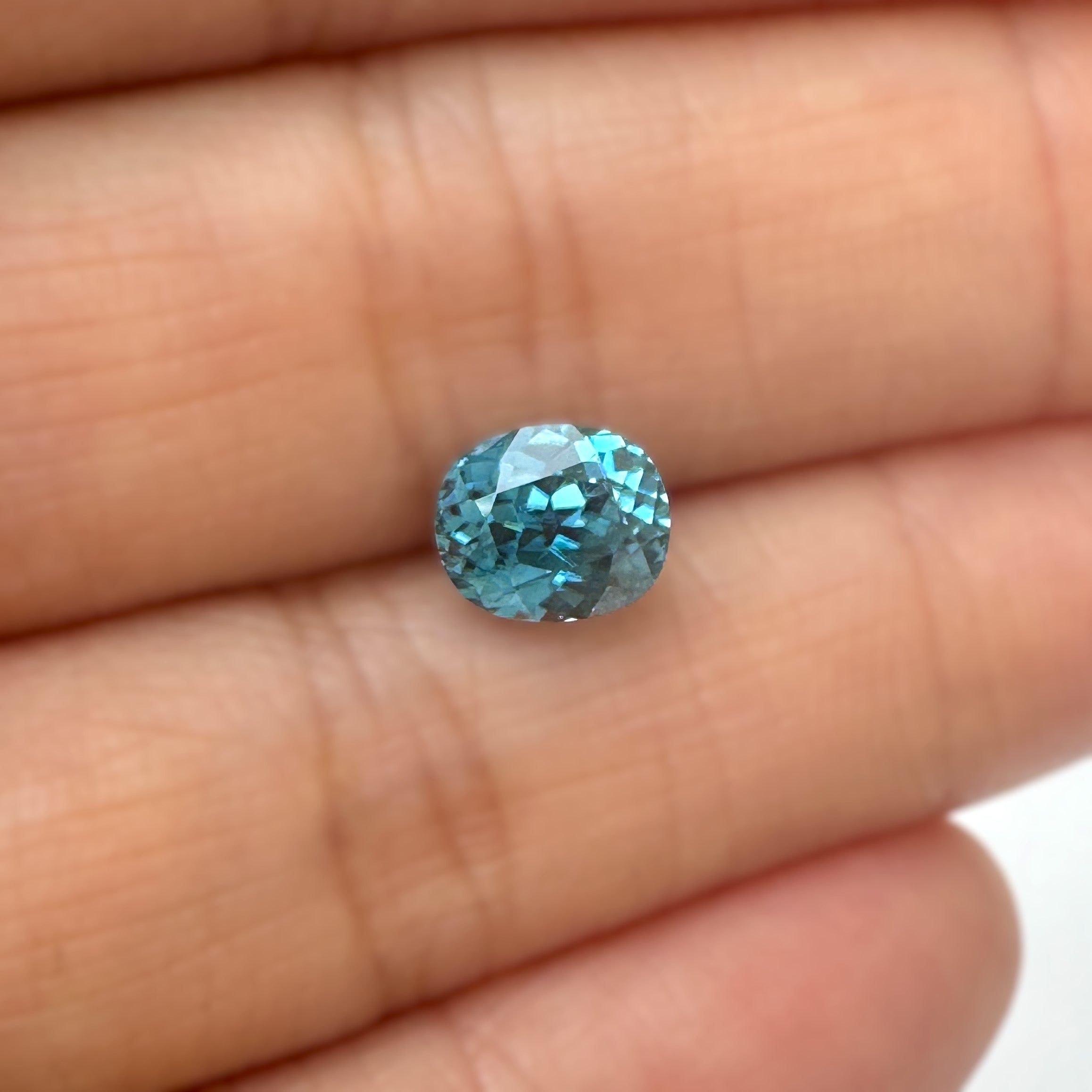 Blue Zircon 2.22ct Cushion