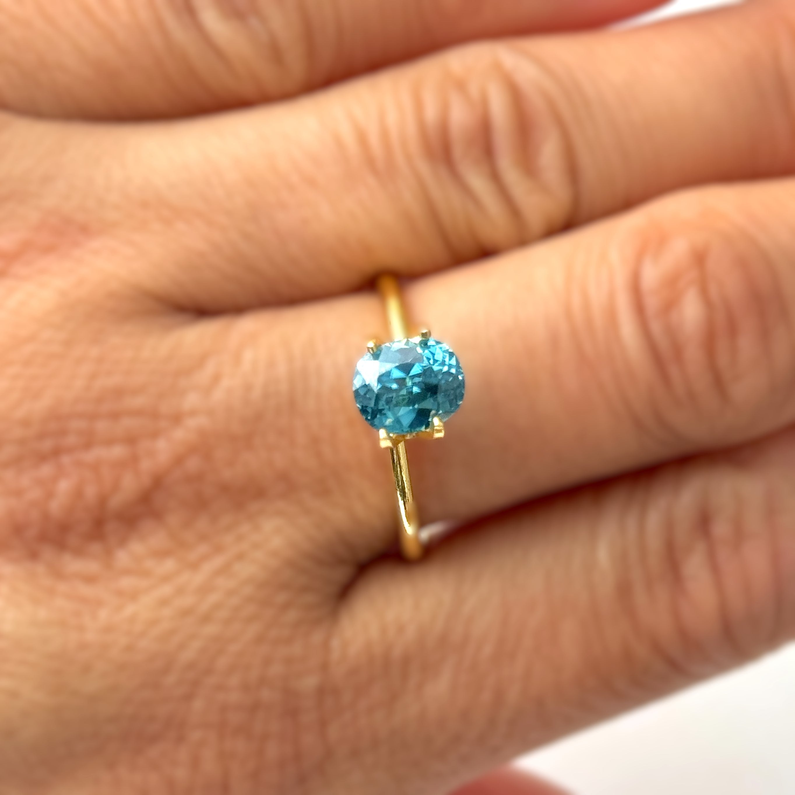 Blue Zircon 2.22ct Cushion