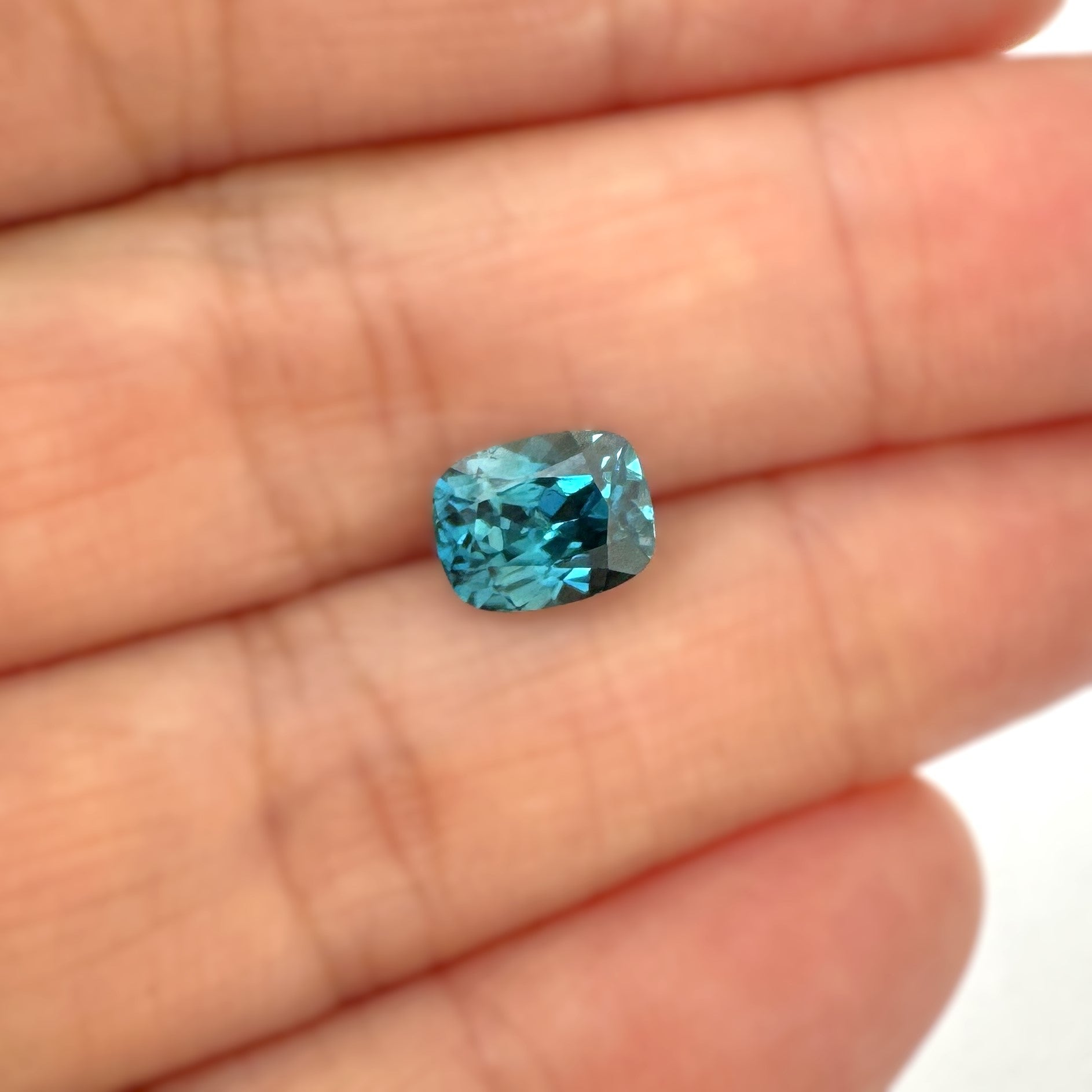 Blue Zircon 2.09ct Cushion